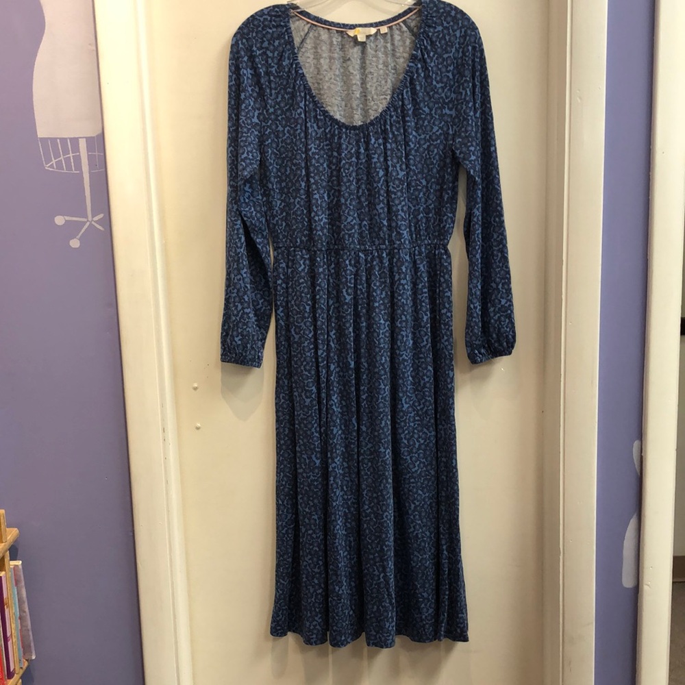 Boden Blue Long Sleeve Sundress